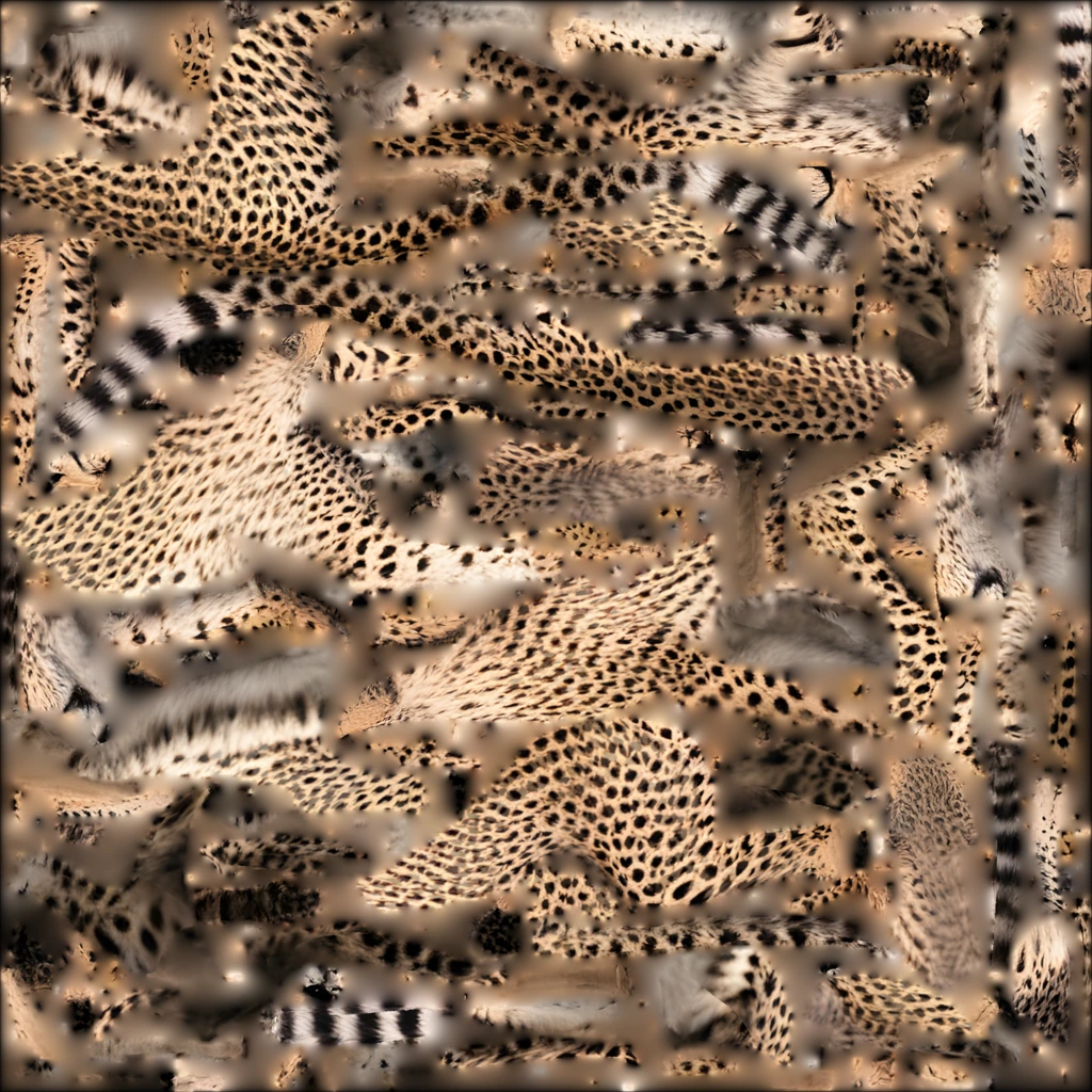 Base-color texture atlas extracted from the Acinonyx jubatus model.