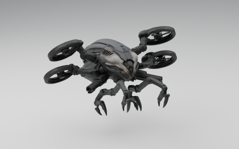 Preview of the reconstructed Hunter-killer drone model.