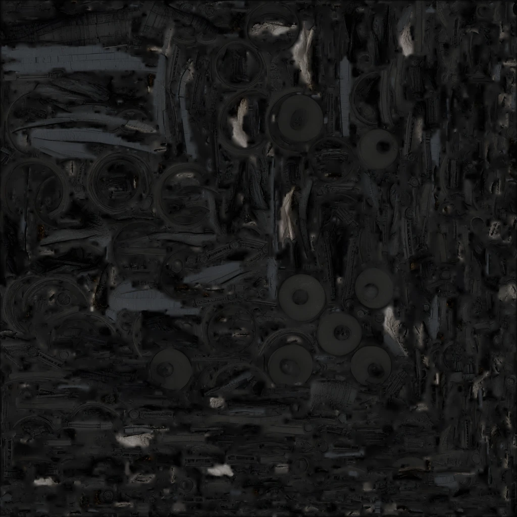 Base-color texture atlas extracted from the Hunter-killer drone model.